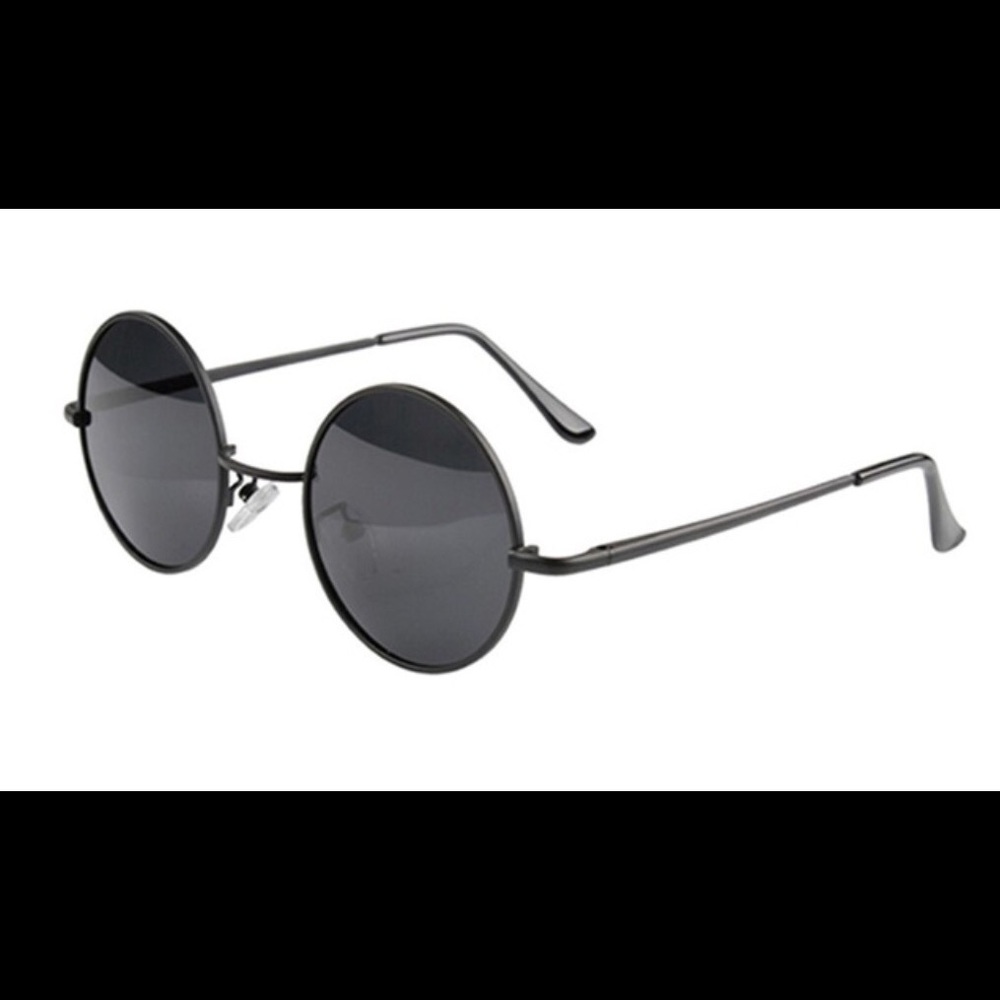 ✌🏿️UNISEX HIPSTER CIRCULAR BLACK FRAME SUNGLASSES